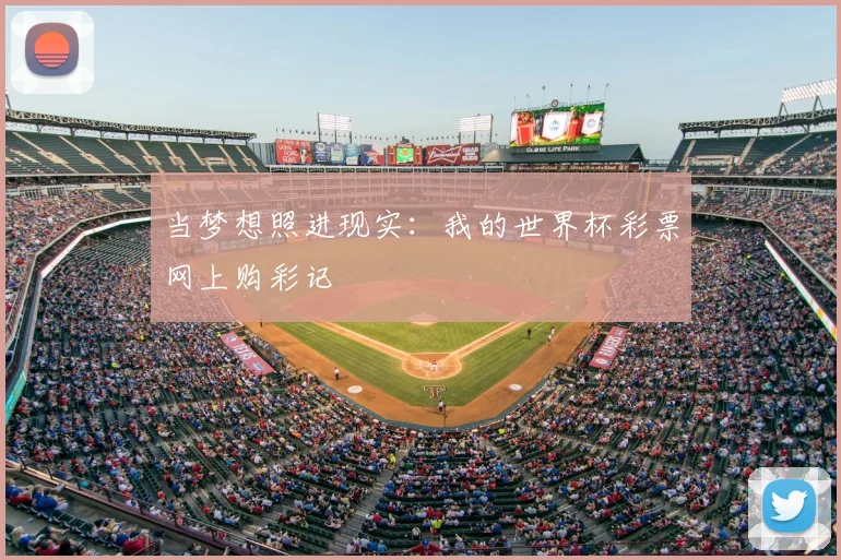 当梦想照进现实：我的世界杯彩票网上购彩记