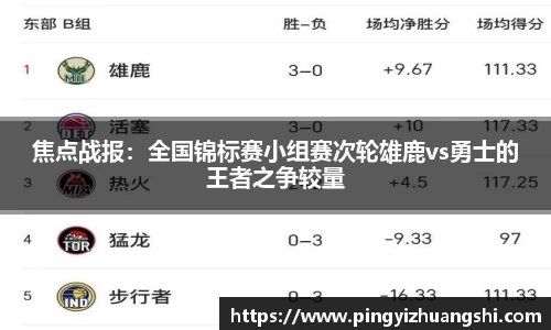 焦点战报：全国锦标赛小组赛次轮雄鹿vs勇士的王者之争较量